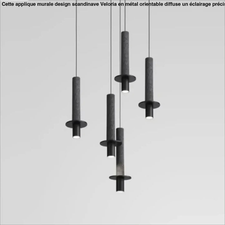 Suspension design minimaliste tube en pierre et laiton