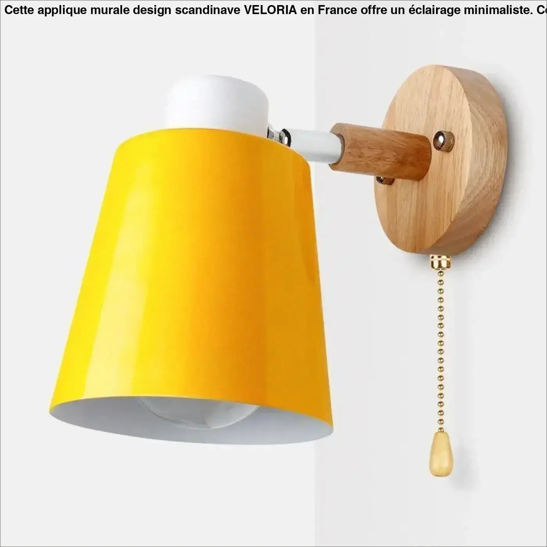 Applique Murale Design Scandinave Aluminium Et Bois