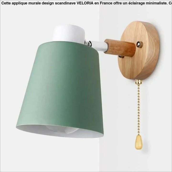 Applique Murale Design Scandinave Aluminium Et Bois
