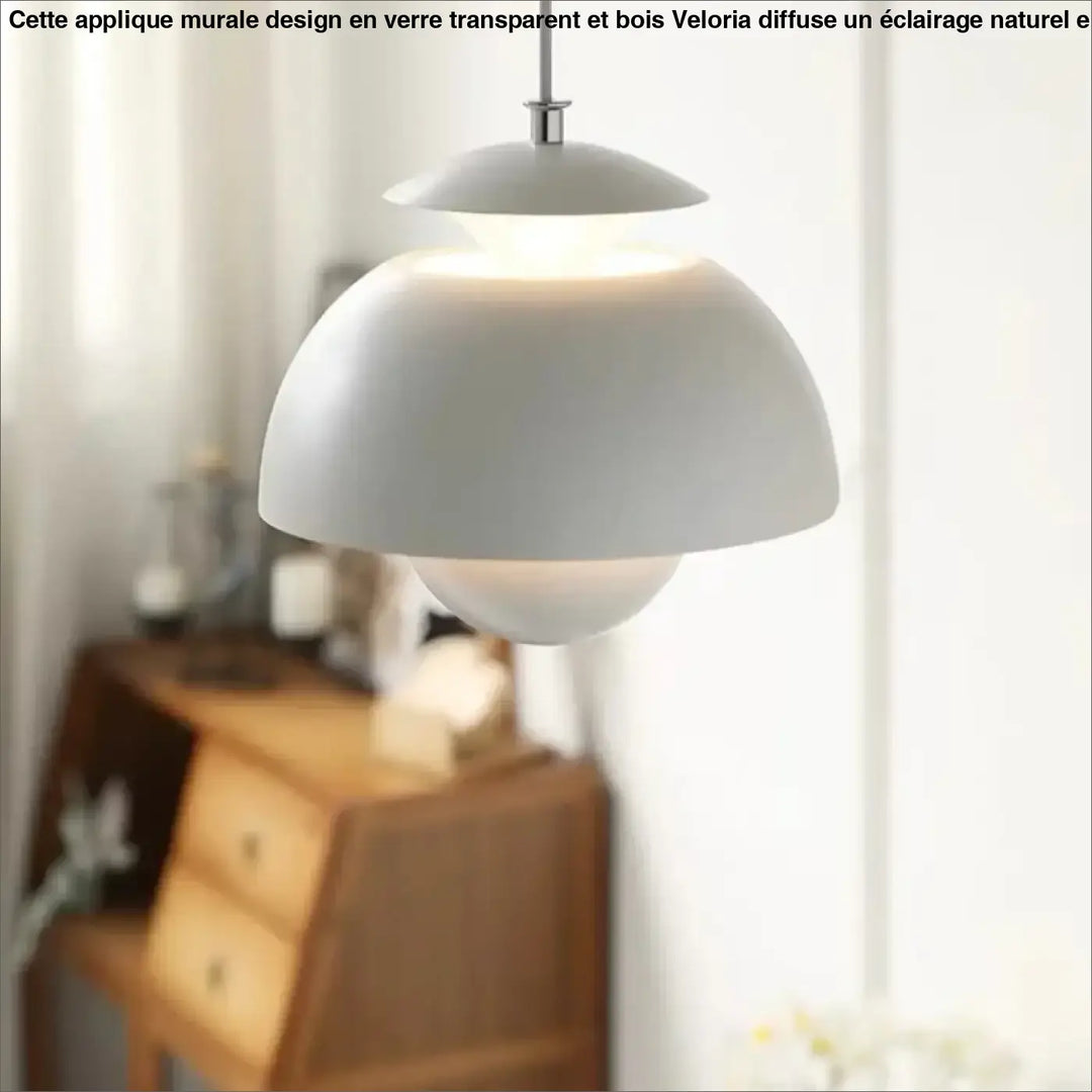 Suspension luminaire design épuré en métal au style contemporain