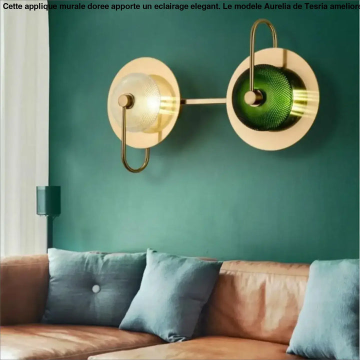 Applique Murale Dorée Chambre Design Contemporain