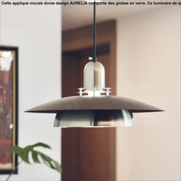Suspension design métal et bois moderne pour éclairage élégant