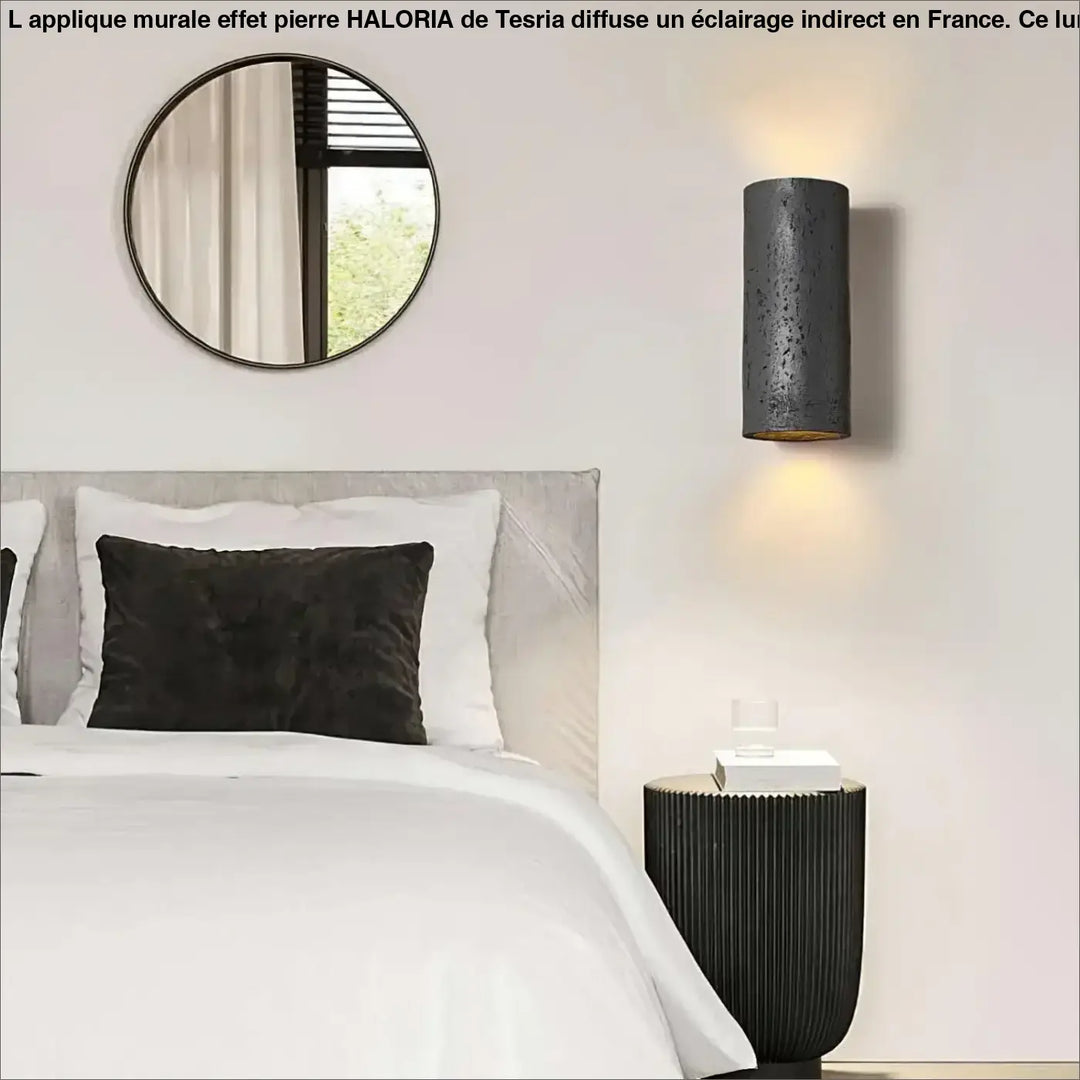 Applique Murale Effet Pierre Cylindre Vertical