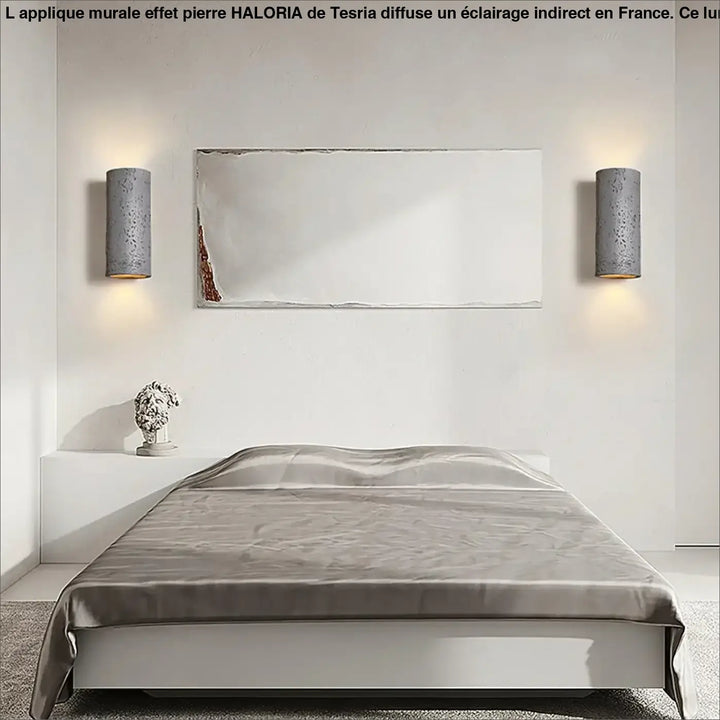 Applique Murale Effet Pierre Cylindre Vertical