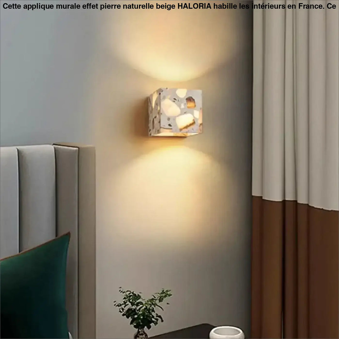 Applique Murale Effet Pierre Naturelle Beige Moderne Et Élégante