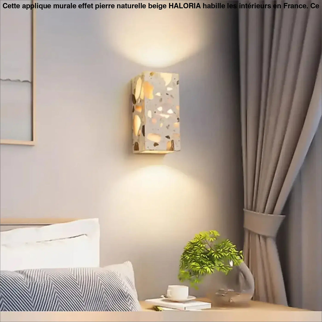 Applique Murale Effet Pierre Naturelle Beige Moderne Et Élégante