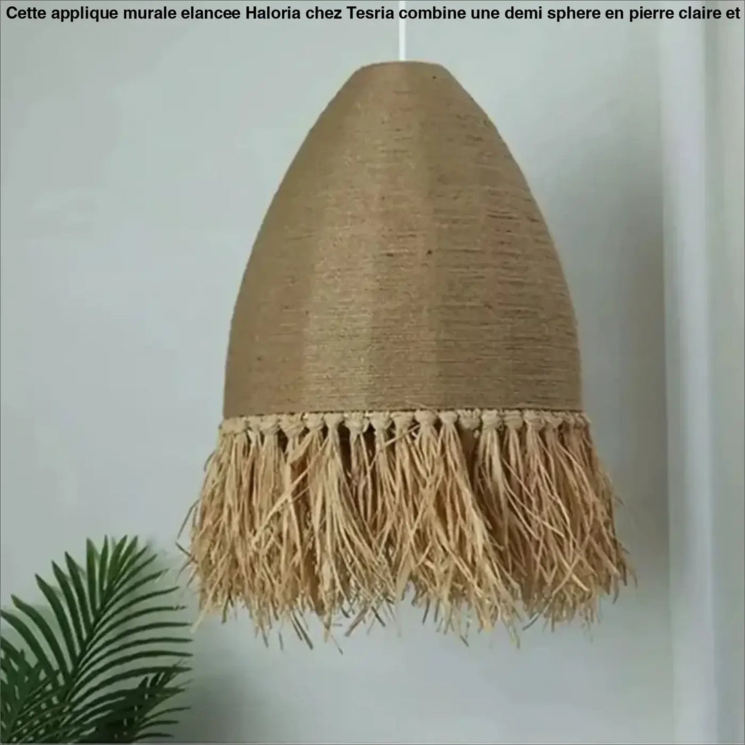 Suspension Rotin Naturel Avec Franges Design Bohème Chic

