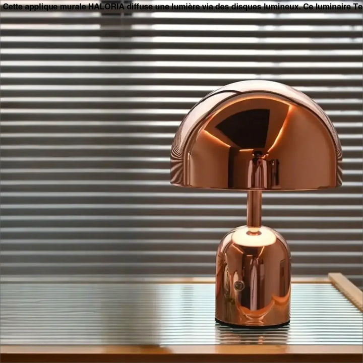 Lampe de table moderne à abat en cuivre avec base cylindrique et reflets miroir design pour table moderne fitа