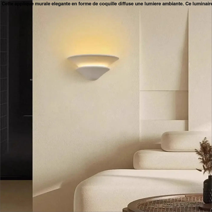 Applique murale decli en céramique blanche moderne avec design minimaliste pour lumière ambiante et décoration intérieure élégante