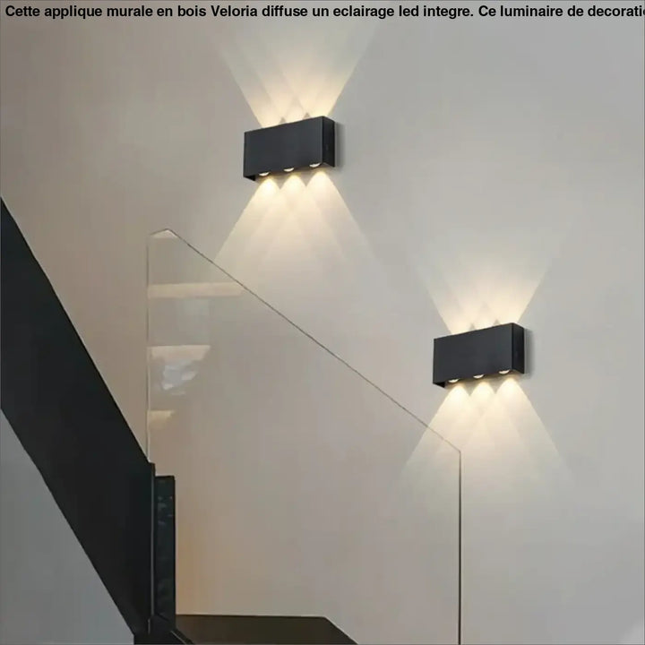 Applique Murale En Bois Avec Éclairage LED Intégré