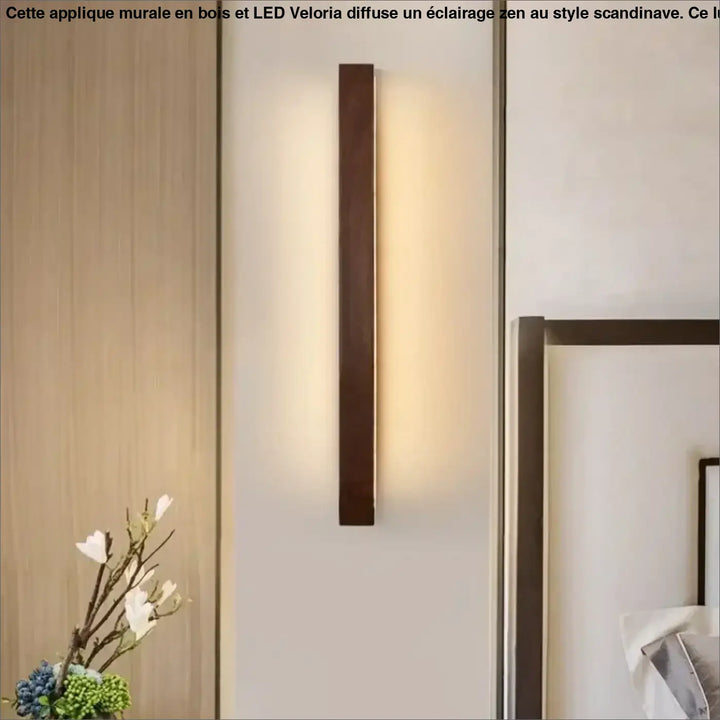 Applique Murale En Bois Et À LED Au Style Scandinave Et Zen En Bois