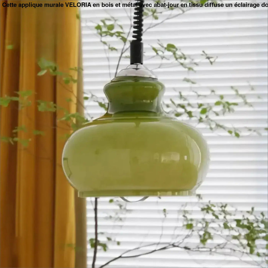 Suspension luminaire vintage en verre coloré pour ambiance chaude