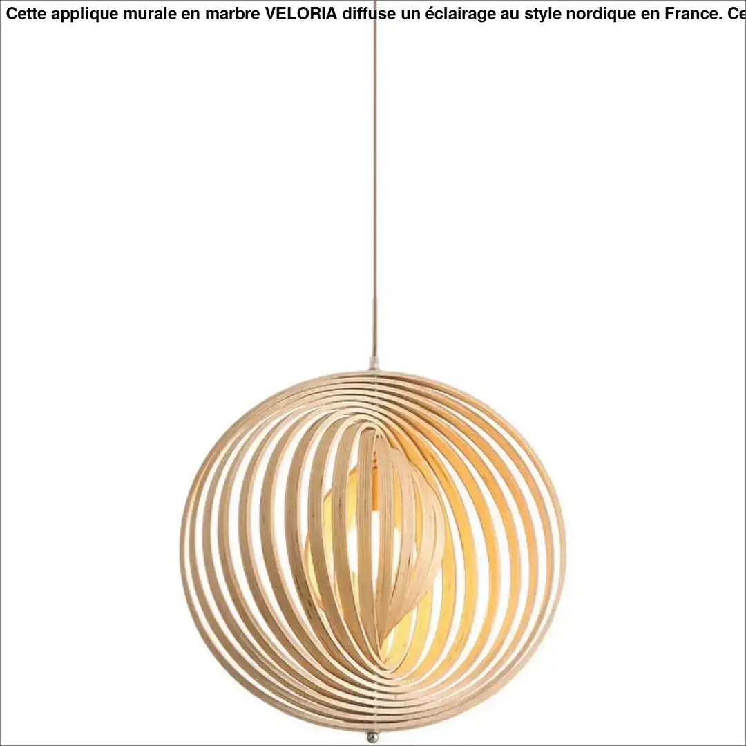 Suspension sphérique anneaux style graphique noir beige chic