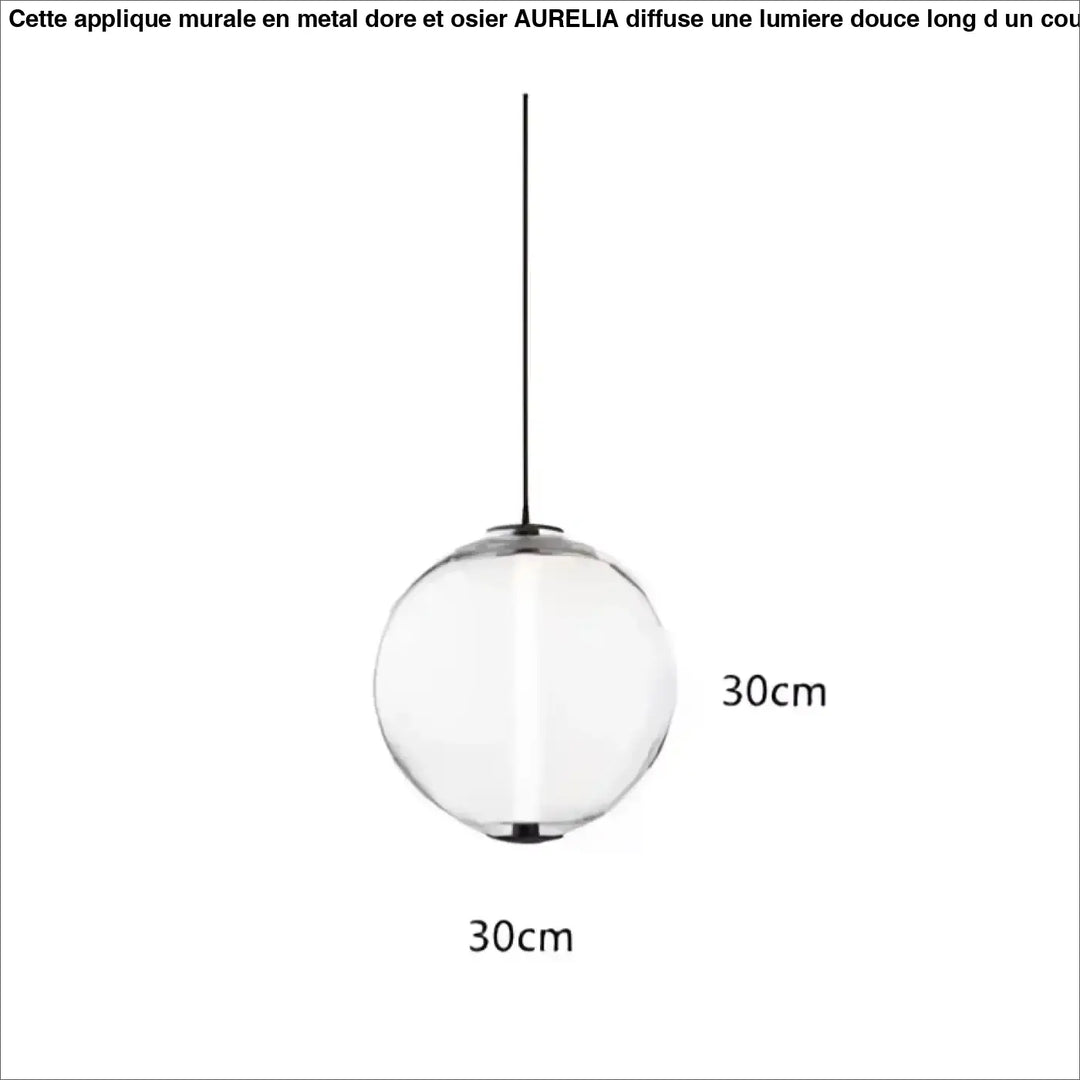 Suspension luminaire élégante style contemporain en verre
