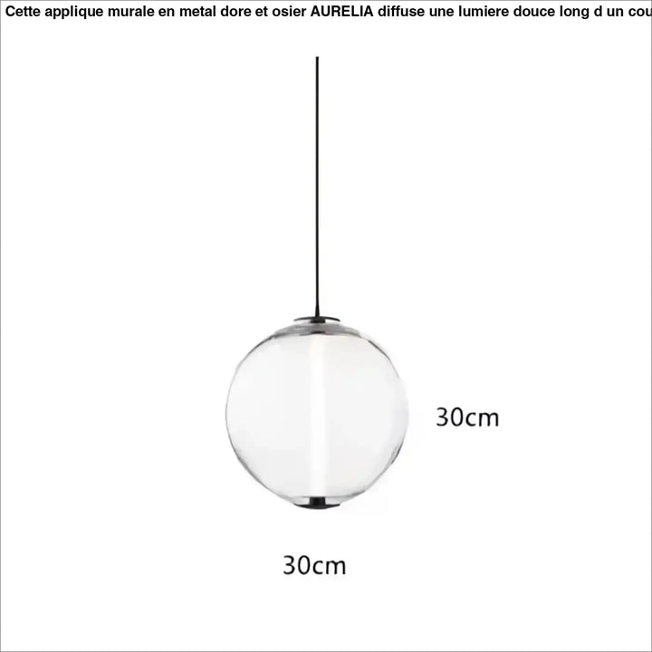 Suspension luminaire élégante style contemporain en verre