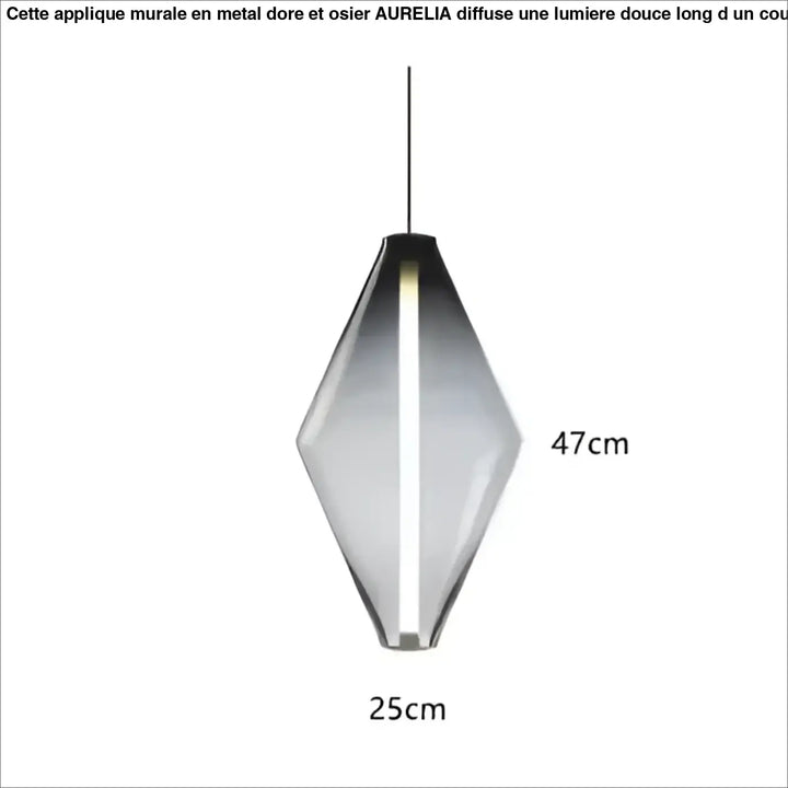 Suspension luminaire élégante style contemporain en verre