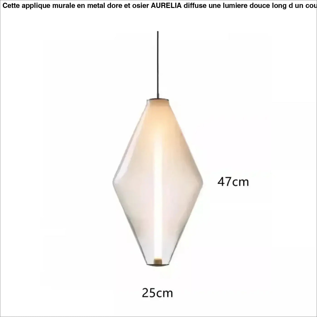 Suspension luminaire élégante style contemporain en verre