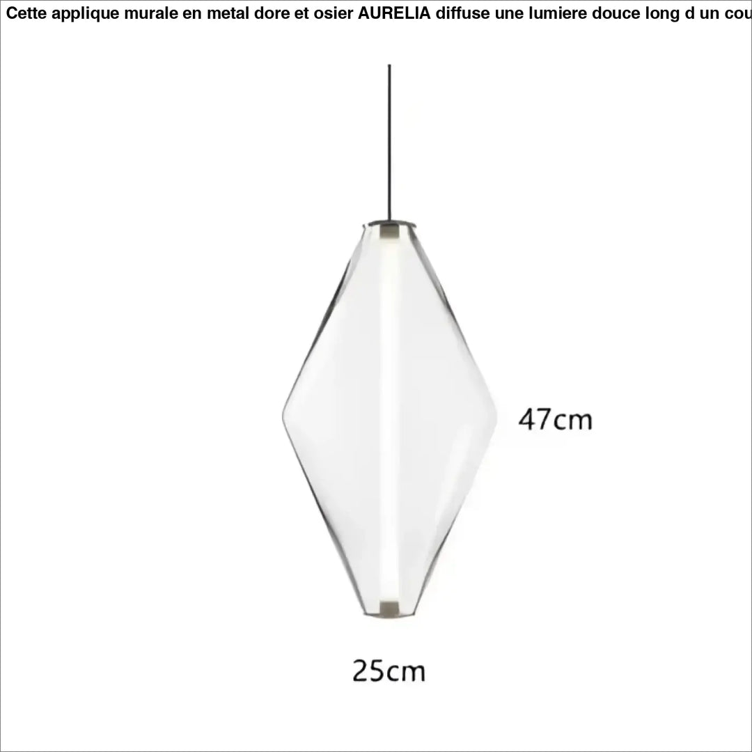 Suspension luminaire élégante style contemporain en verre
