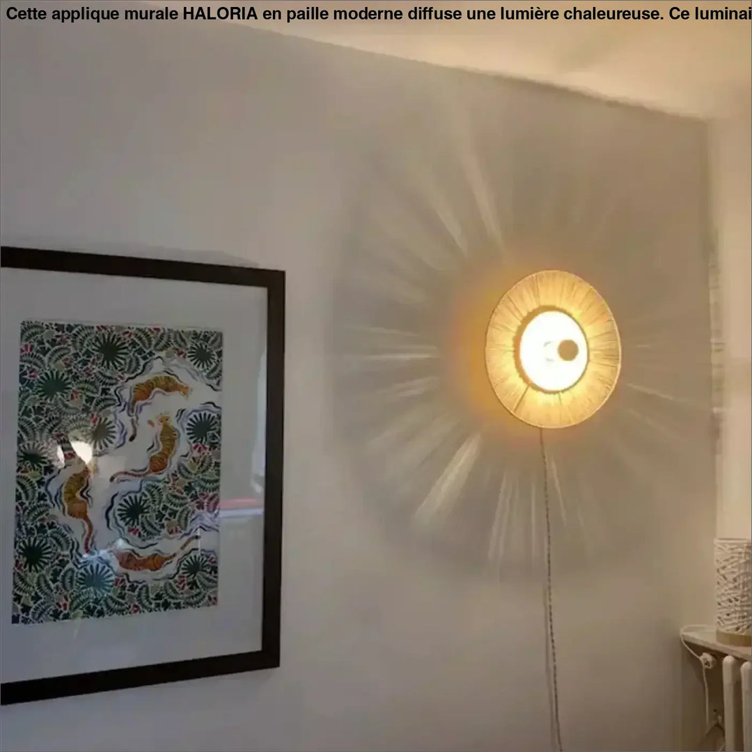 Applique Murale En Paille Moderne Design Solaire