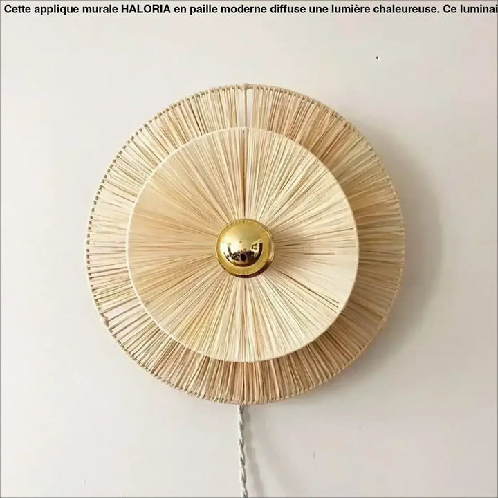 Applique Murale En Paille Moderne Design Solaire