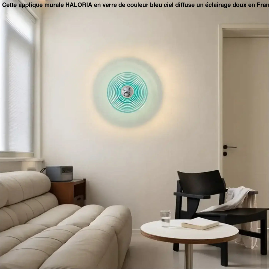 Applique Murale En Verre De Couleur Bleu Ciel