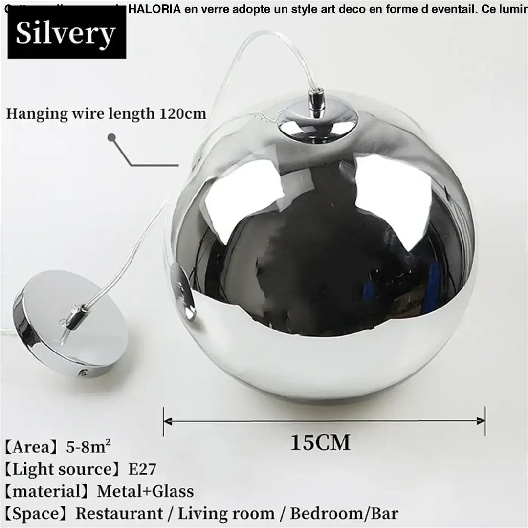 Suspension design contemporaine en verre style élégant