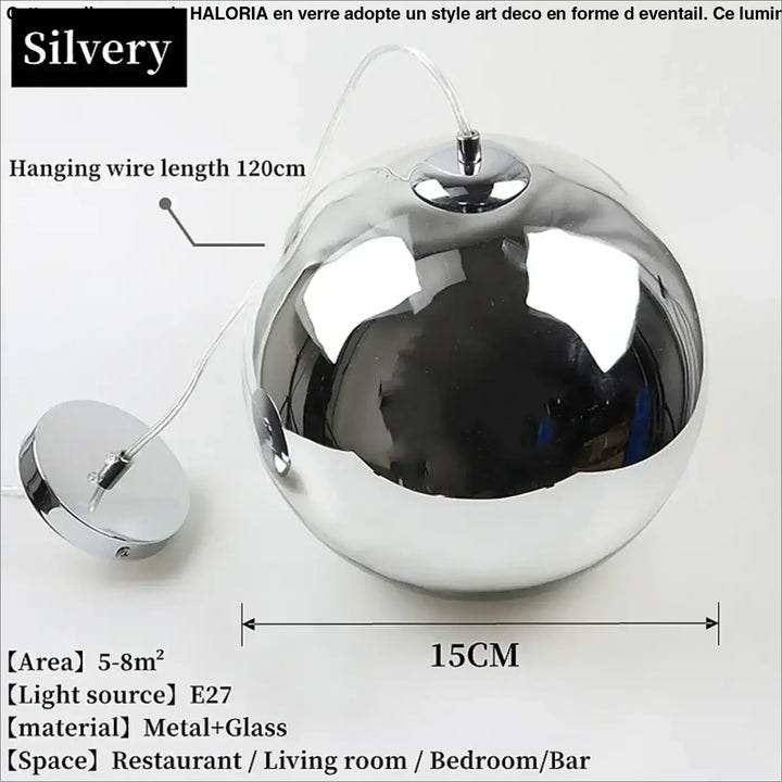 Suspension design contemporaine en verre style élégant
