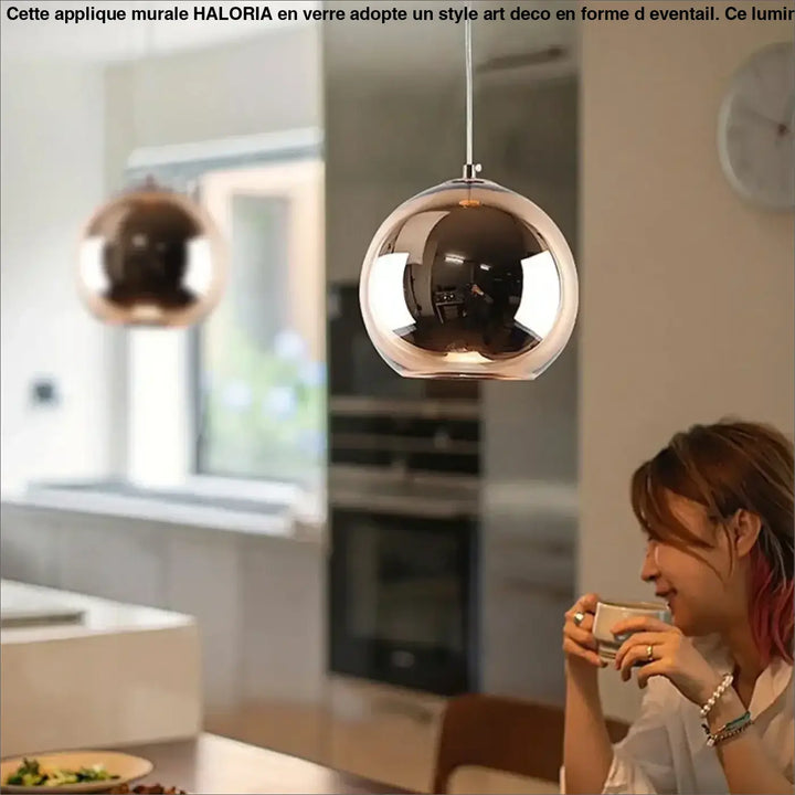 Suspension design contemporaine en verre style élégant