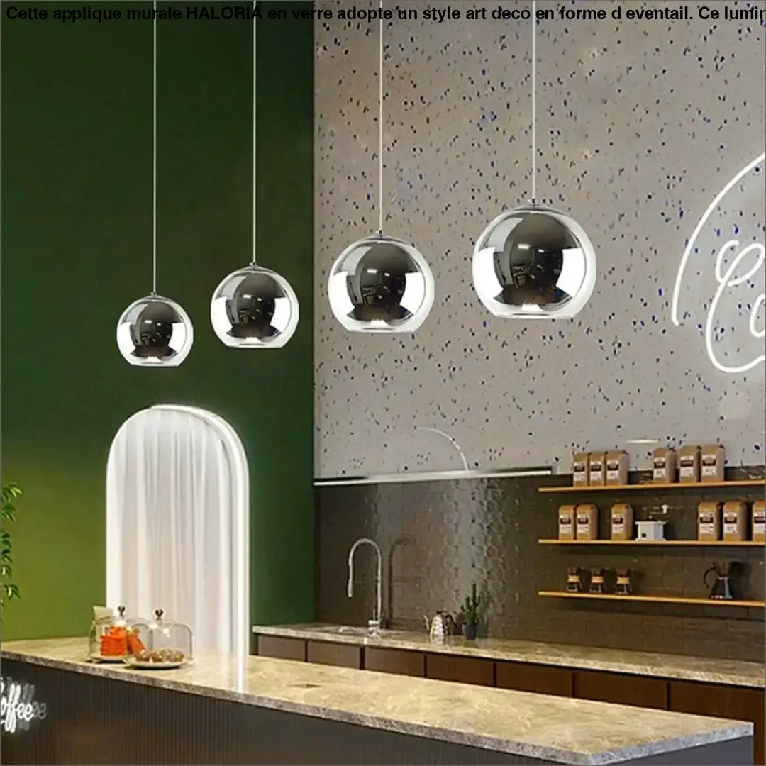 Suspension design contemporaine en verre style élégant