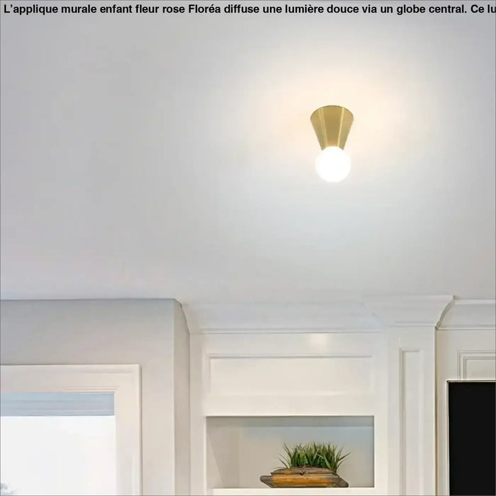 Plafonnier Design Minimaliste En Laiton Brossé

