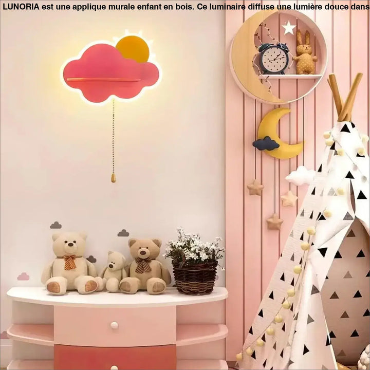Applique Murale Enfant Nuage Soleil
