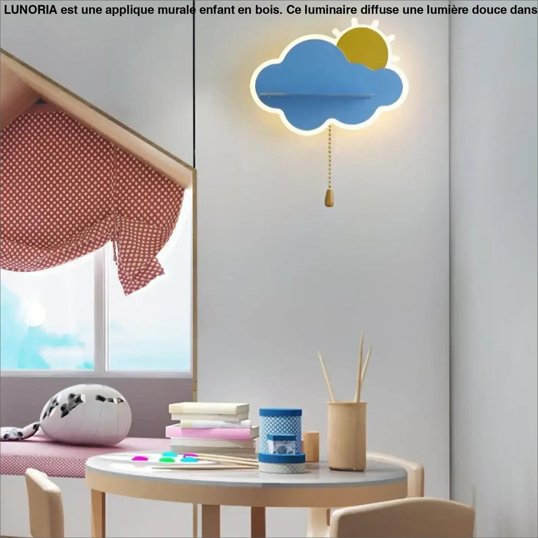 Applique Murale Enfant Nuage Soleil