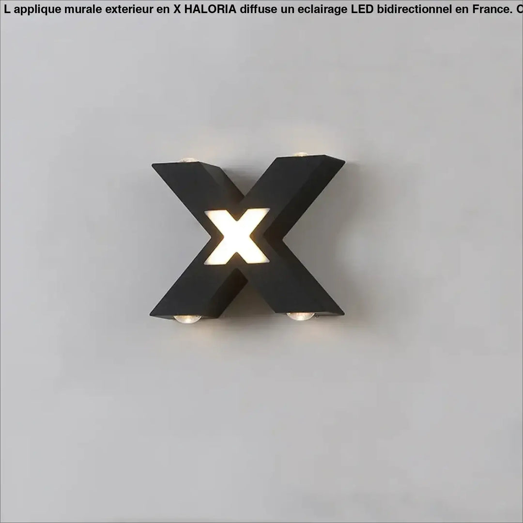 Applique Murale Extérieur En Forme De X En Aluminium