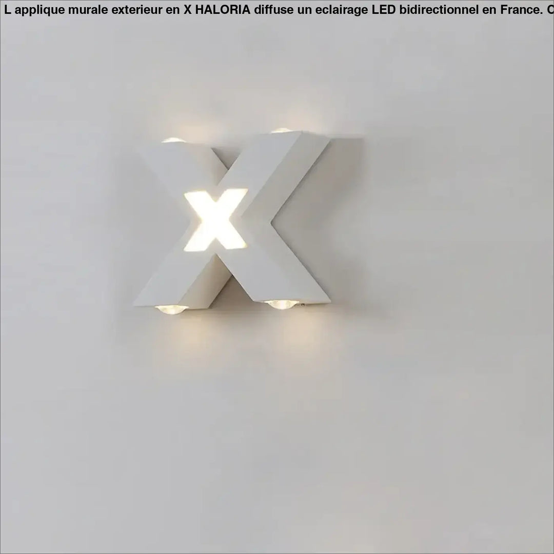 Applique Murale Extérieur En Forme De X En Aluminium