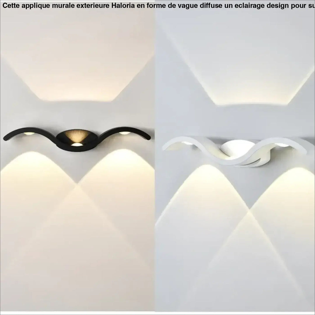 Applique Murale Extérieure En Vague En Aluminium