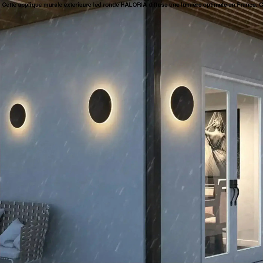 Applique Murale Extérieure LED Ronde En Aluminium Élégant