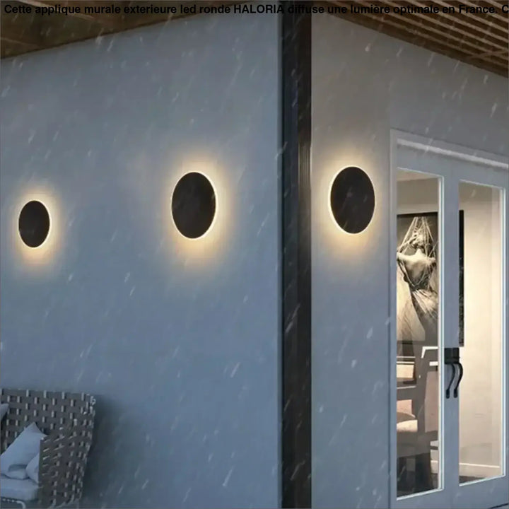 Applique Murale Extérieure LED Ronde En Aluminium Élégant