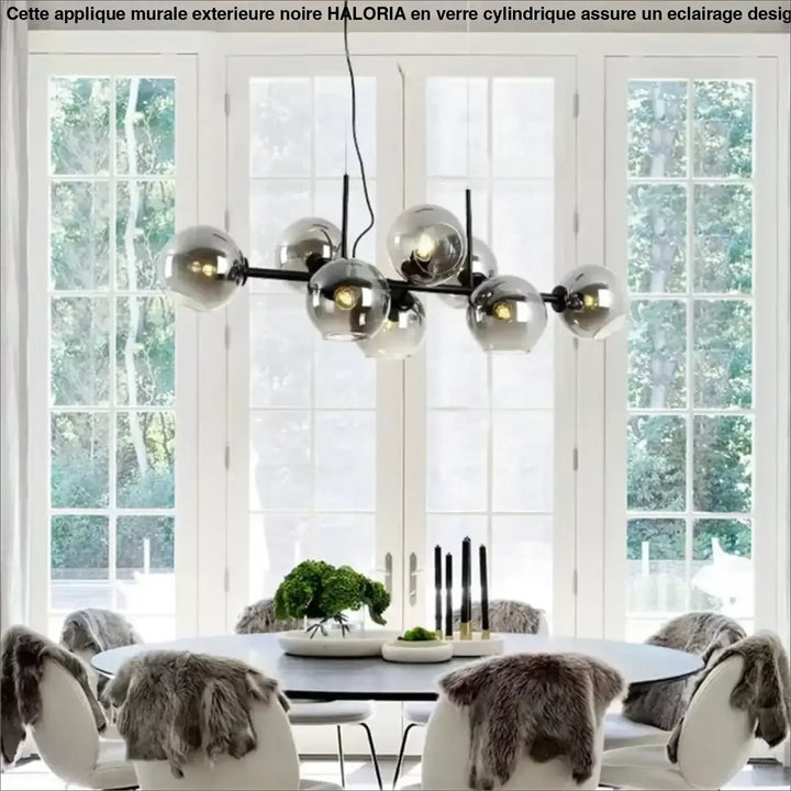 Suspension luminaire style art déco dorée en verre