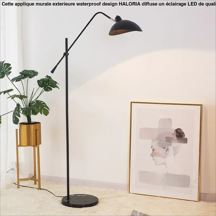 Lampadaire contemporain en métal avec tête orientable style épuré