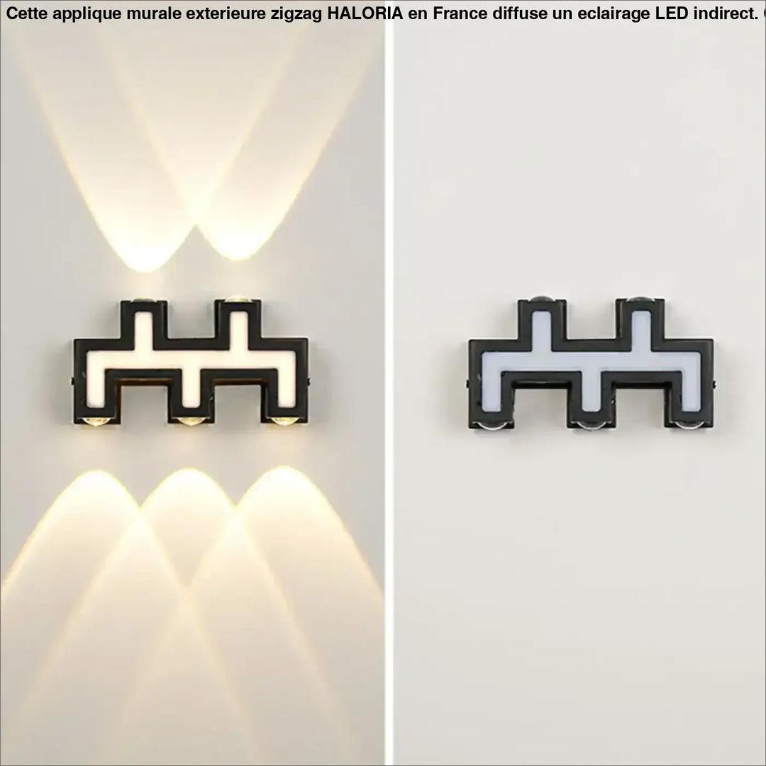 Applique Murale Extérieure En Zigzag Moderne Fait En Aluminium