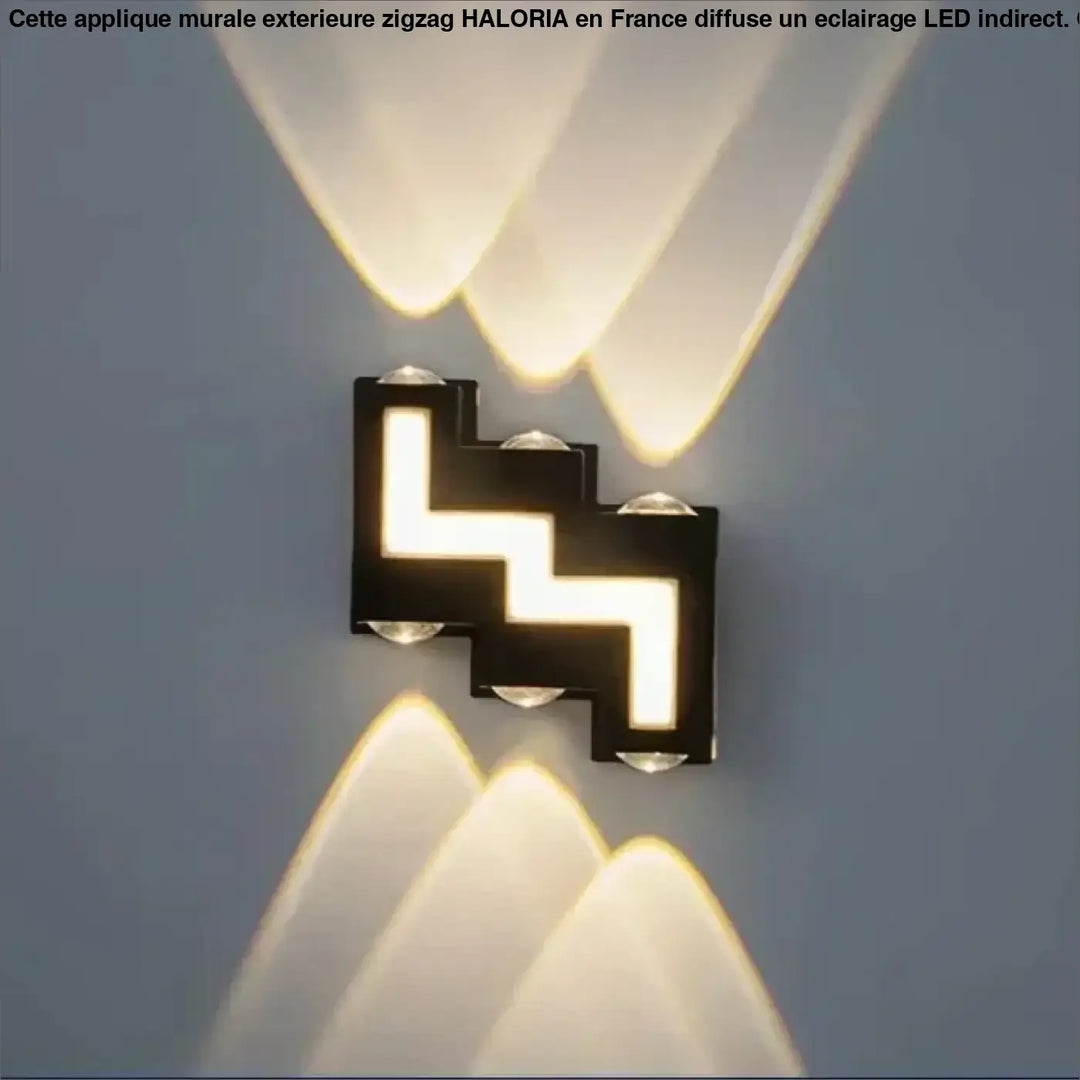 Applique Murale Extérieure En Zigzag Moderne Fait En Aluminium