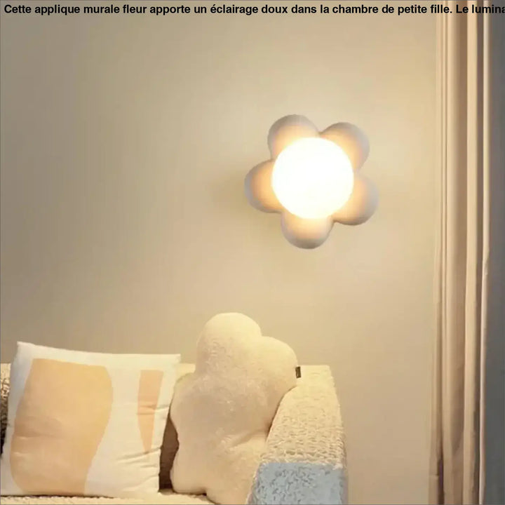 Applique Murale Fleur Pour Chambre De Petite Fille En Acrylique