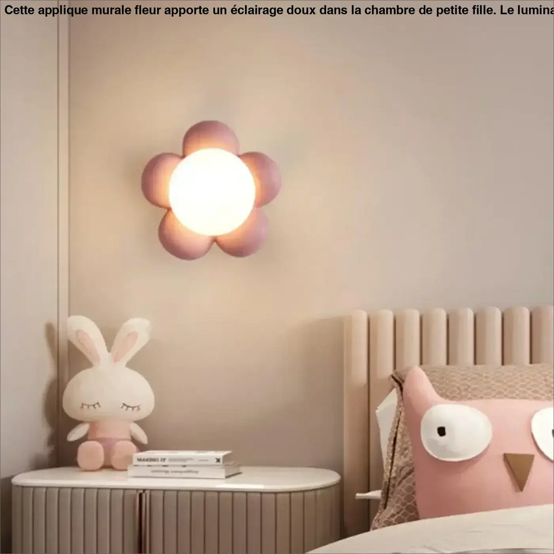 Applique Murale Fleur Pour Chambre De Petite Fille En Acrylique
