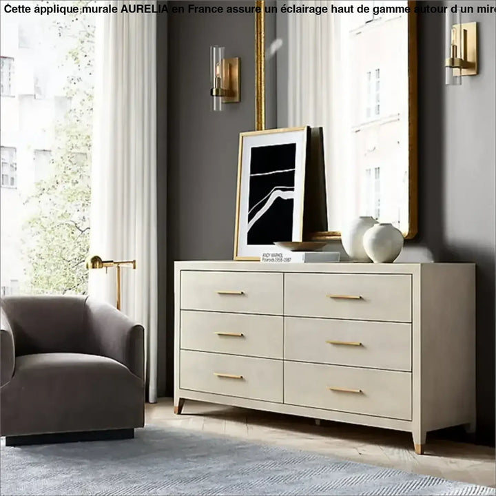 Applique Murale Haut De Gamme Pour Salle De Bain Verre Transparent