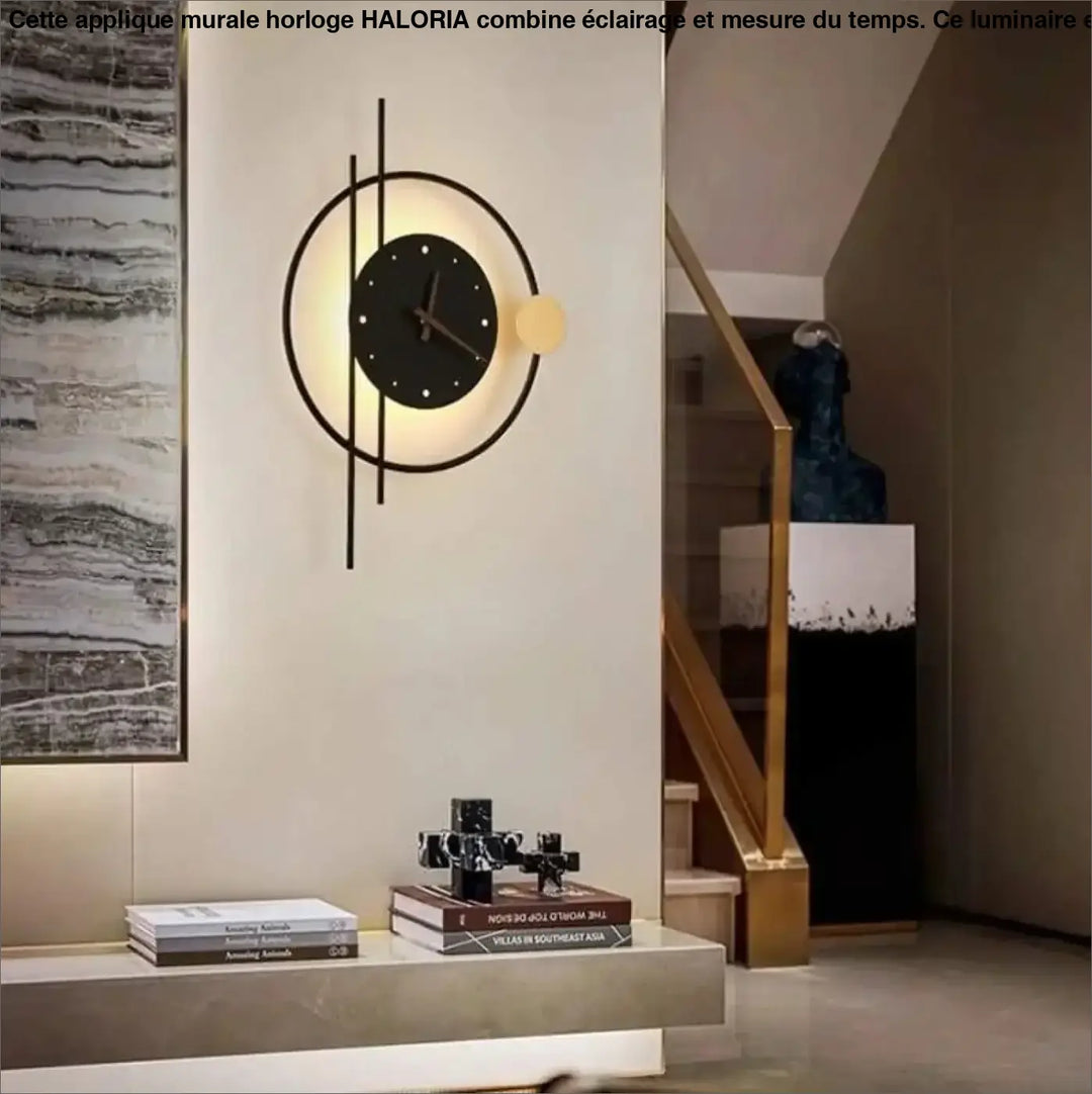 Applique Murale Horloge En Aluminium Noir Ou Or