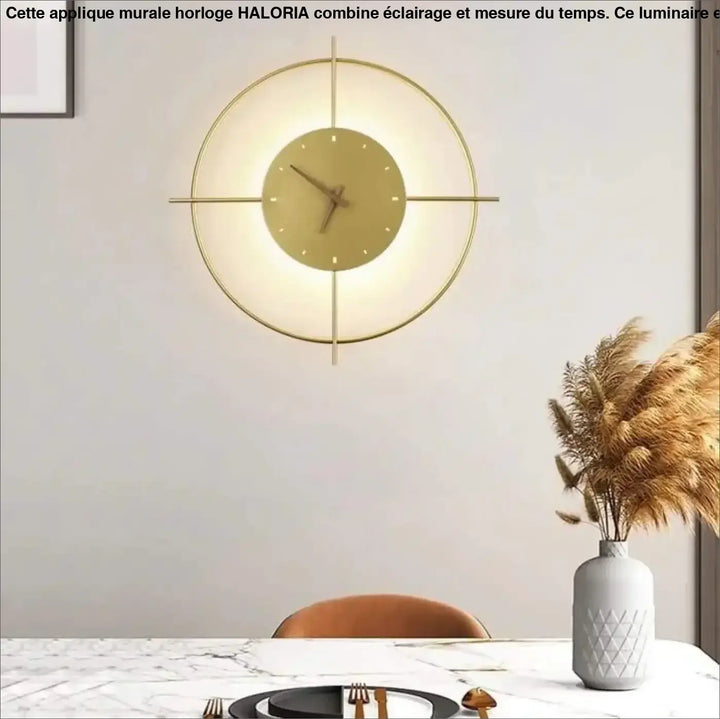 Applique Murale Horloge En Aluminium Noir Ou Or