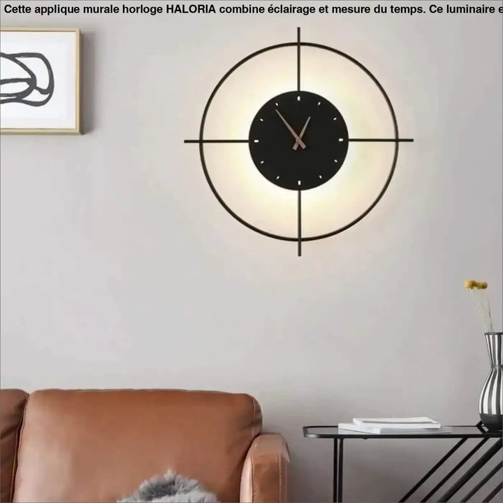 Applique Murale Horloge En Aluminium Noir Ou Or