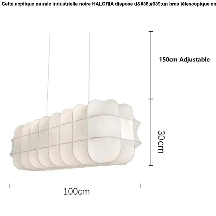 Suspension design en soie blanche moderne intérieur raffiné