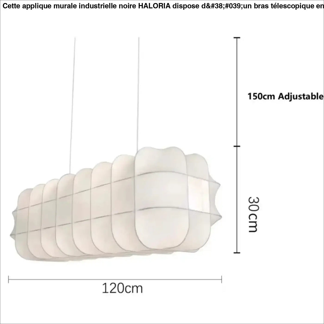 Suspension design en soie blanche moderne intérieur raffiné