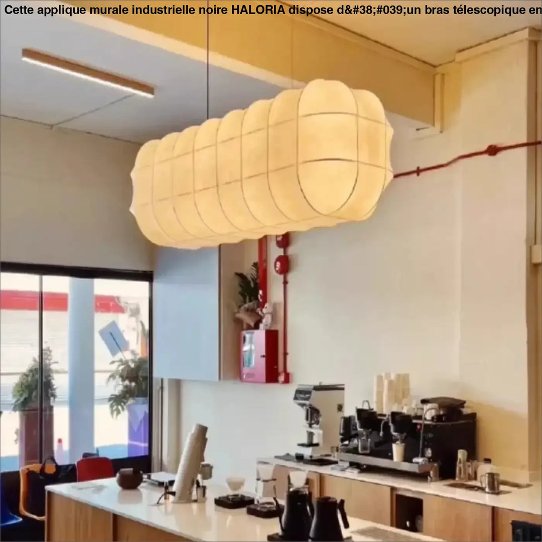 Suspension design en soie blanche moderne intérieur raffiné
